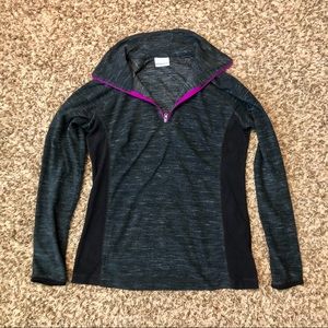 COLUMBIA pullover fleece zip up